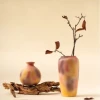 Gradient frosted handcrafted mini small flower vases, dried flower display stands, ceramic decorative items, Jingdezhen street flower vases Application Scenario